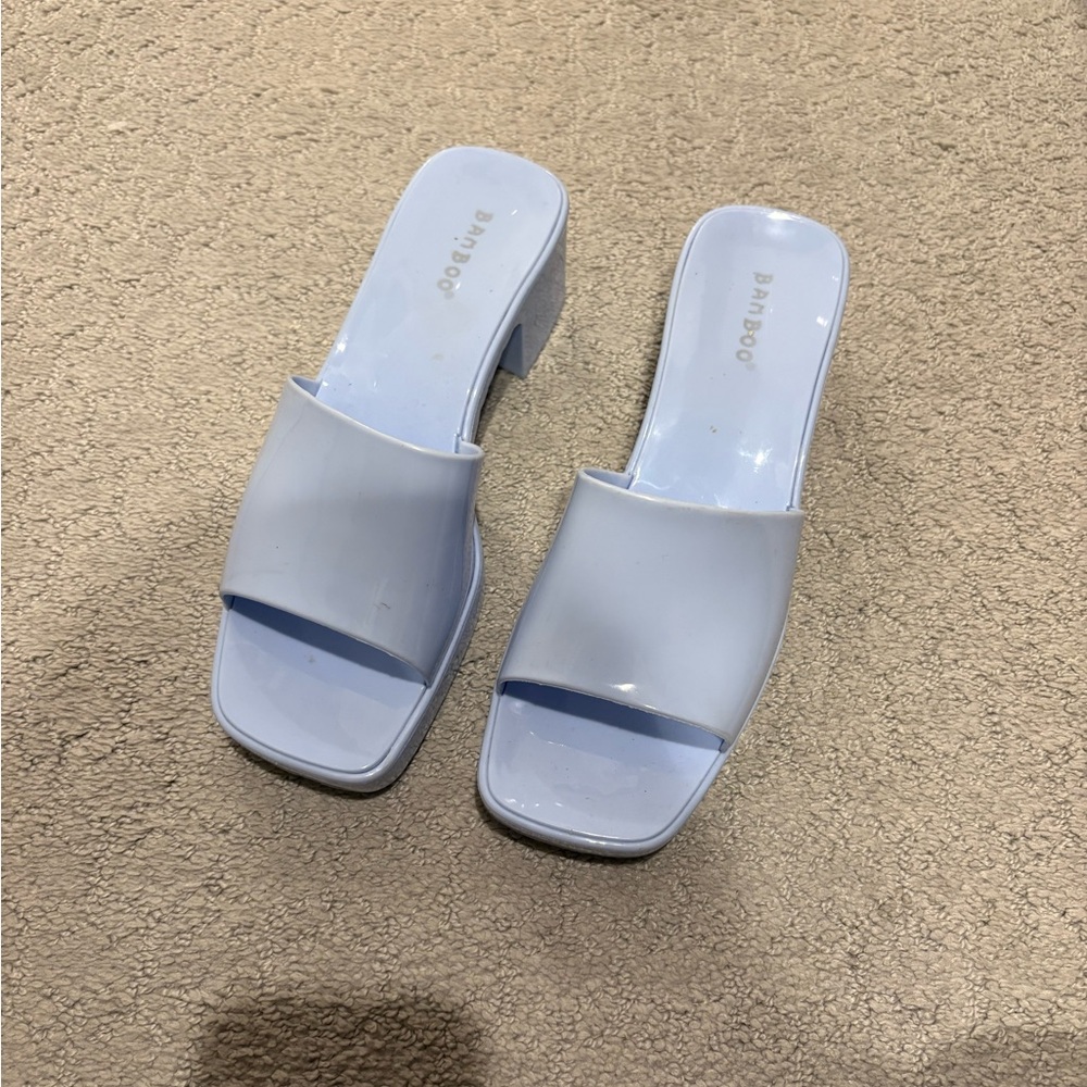 Light Blue Women's jelly Slide Sandals